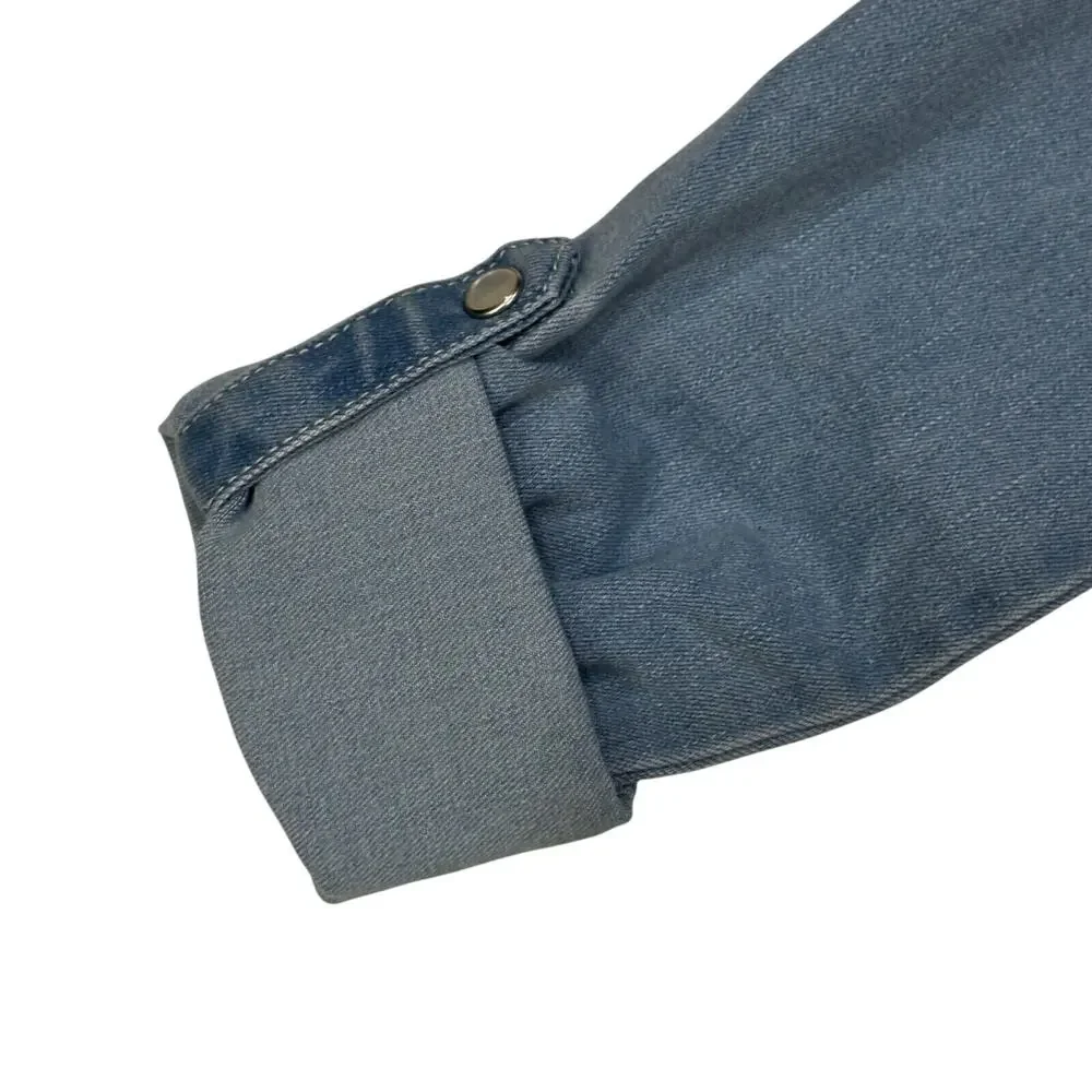 Kidpik Girls Size 10 NWT‎ Denim Shirt Dress Frayed Hem Button Front Long Sleeve